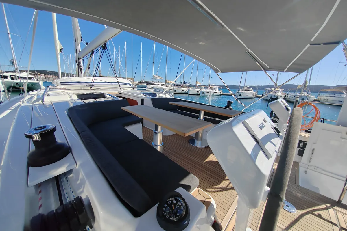 Frizzante, a Hanse 508 sailboat at Seget Donji, Croatia