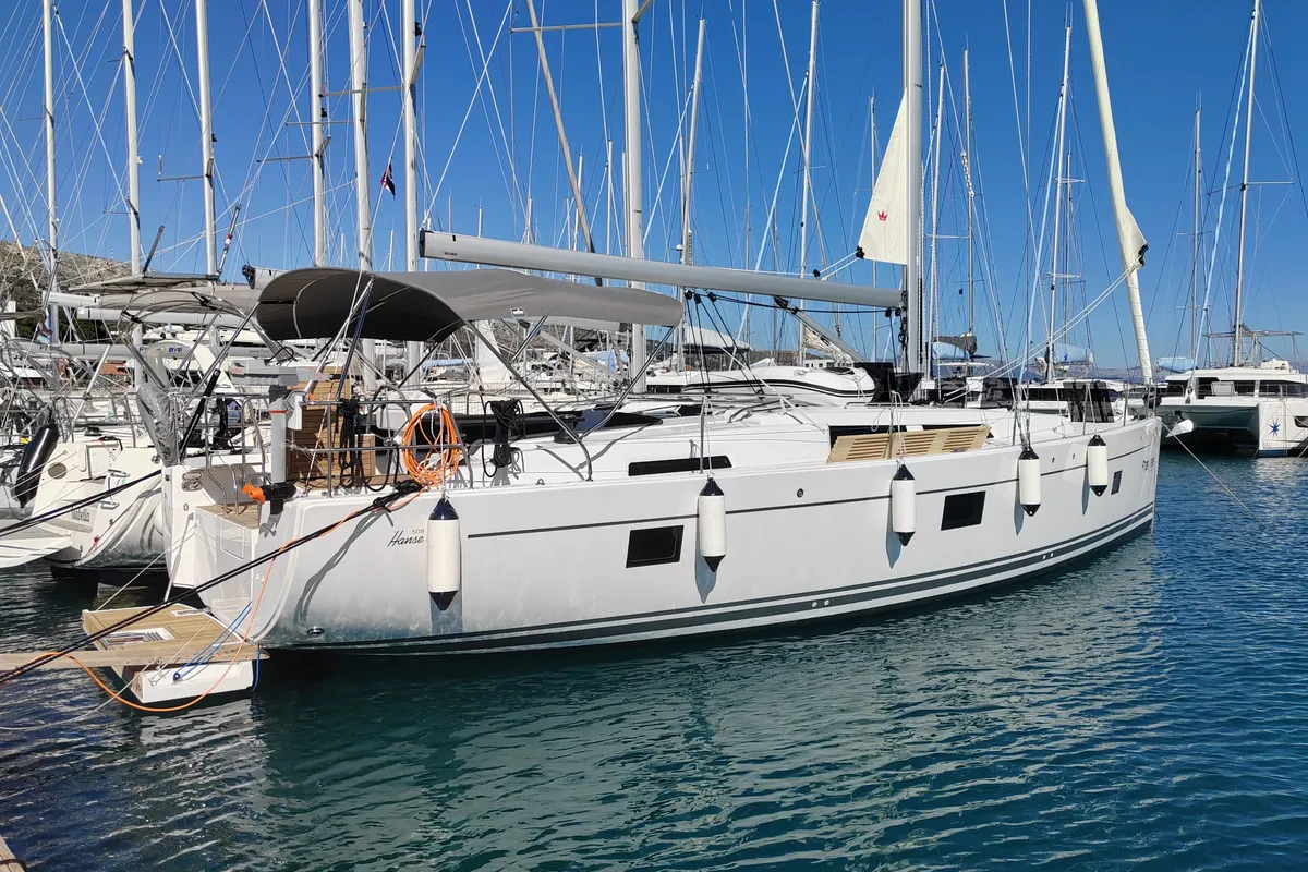 Frizzante, a Hanse 508 sailboat at Seget Donji, Croatia