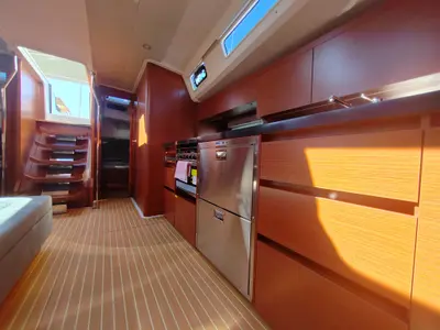 Galley of Frizzante, a Hanse 508 sailboat at Seget Donji, Croatia