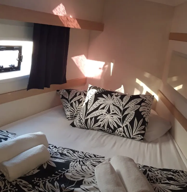 Cabin on NALA, a Fountaine Pajot Lucia 40 catamaran at Seget Donji, Croatia
