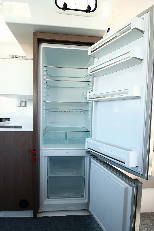 Galley of Moje Sunce, a Bali Catspace catamaran at Rogoznica, Croatia