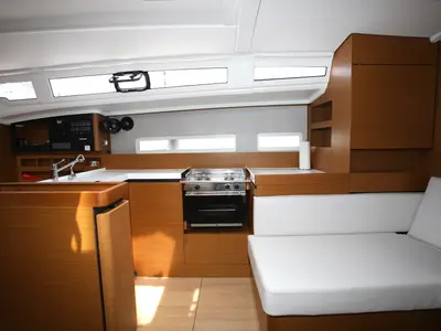 Galley of Deba, a Jeanneau Sun Odyssey 410 sailboat at Grad Pula, Croatia