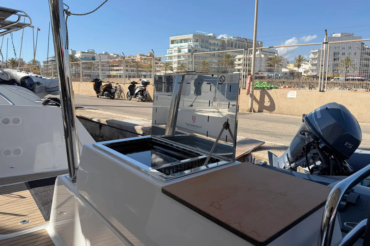Yara, a Fountaine Pajot Elba 45 catamaran at Palma de Mallorca, Spain
