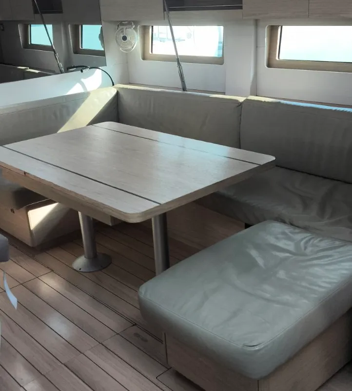 Salon of Enjoy, a Beneteau Oceanis 51.1 sailboat at Nea Peramos, Greece