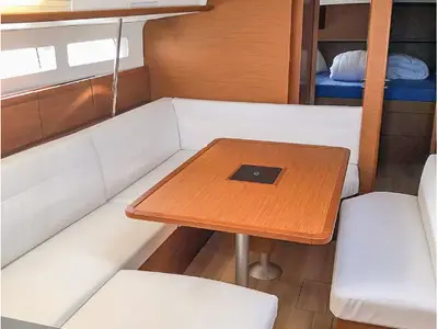 Salon of Misty, a Jeanneau Sun Odyssey 519 sailboat at Municipal Unit of Palairos, Greece