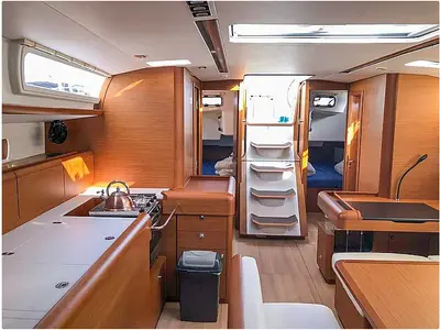 Galley of Misty, a Jeanneau Sun Odyssey 519 sailboat at Municipal Unit of Palairos, Greece