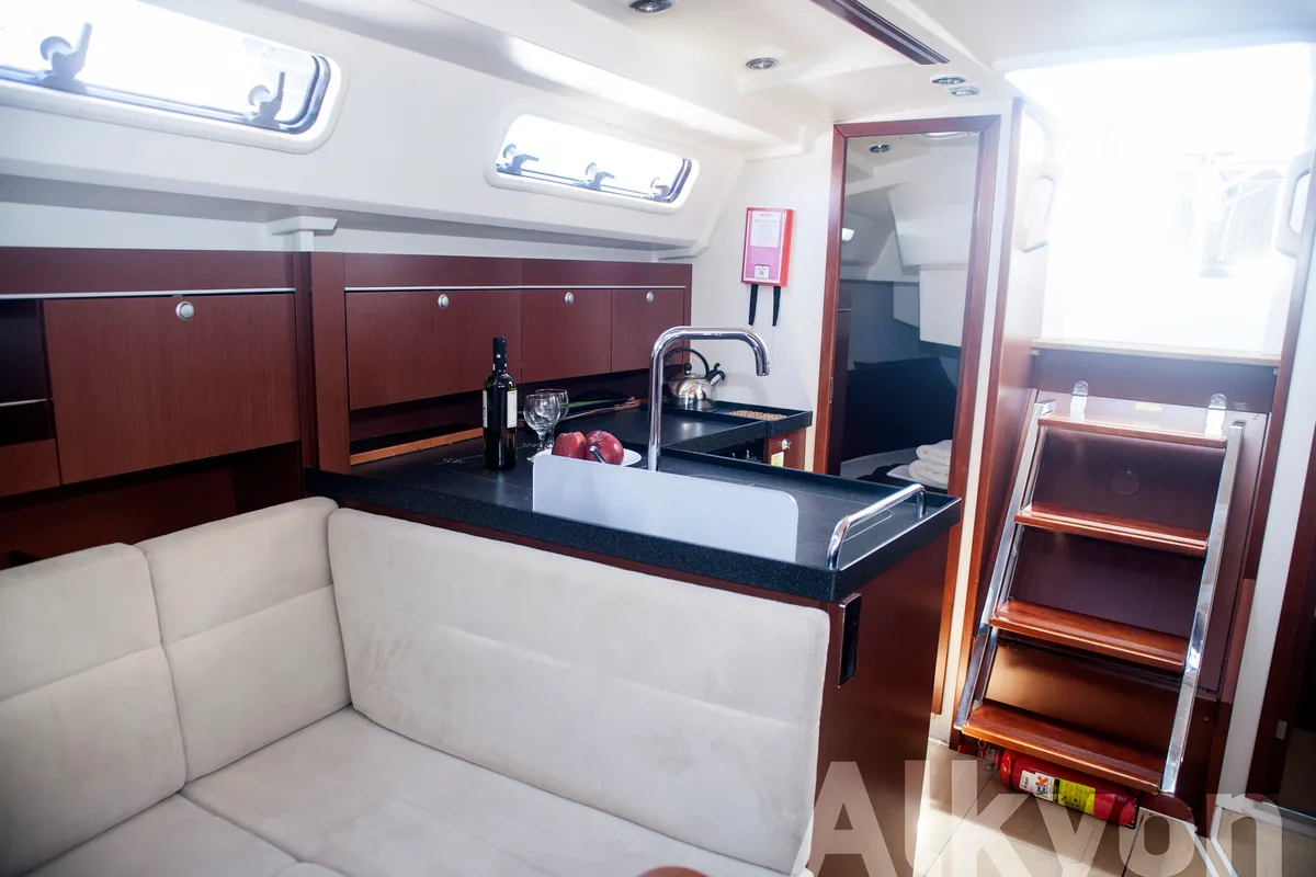 Salon of Magnifique, a Hanse 345 sailboat at Municipal Unit of Lefkada, Greece