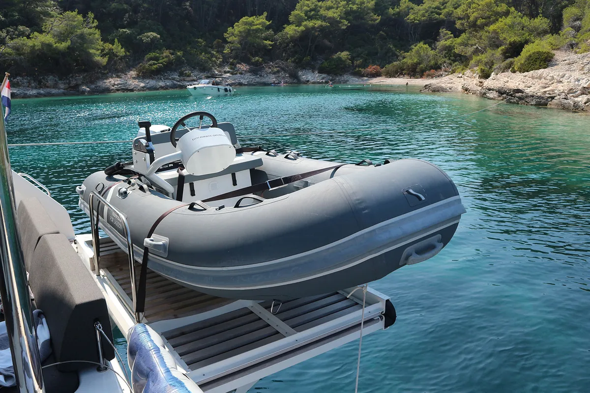 Adriatic Leopard, a Lagoon 50 catamaran at Grad Kaštela, Croatia