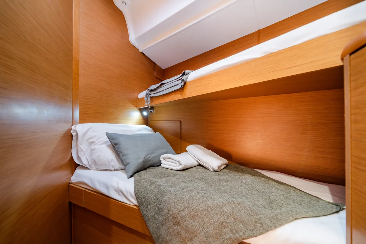 Cabin on Aliki, a Jeanneau Sun Odyssey 439 sailboat at Preveza, Greece