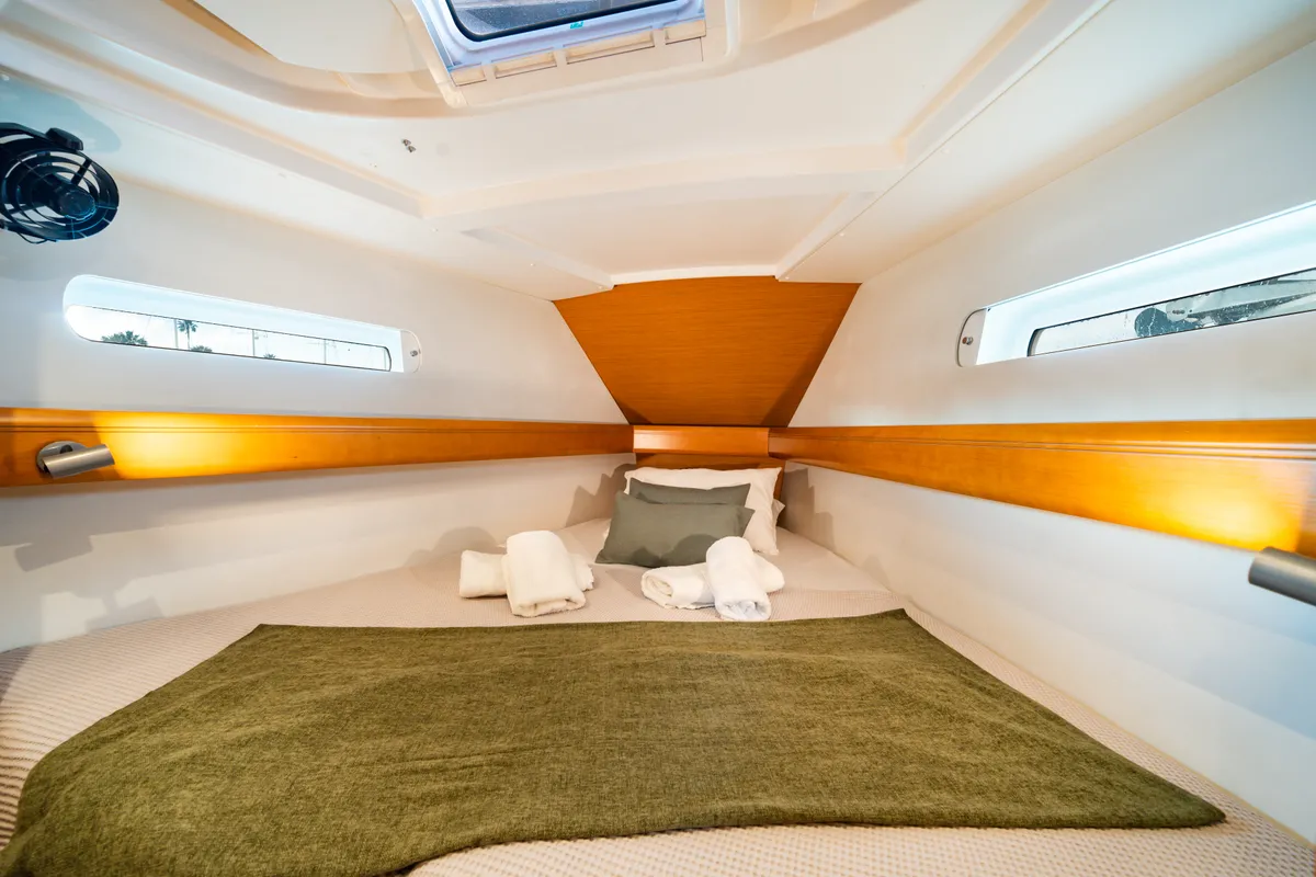 Cabin on Aliki, a Jeanneau Sun Odyssey 439 sailboat at Preveza, Greece