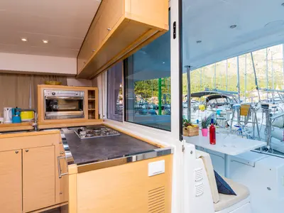 Galley of Summertime, a Lagoon 400 S2 catamaran at Split, Croatia