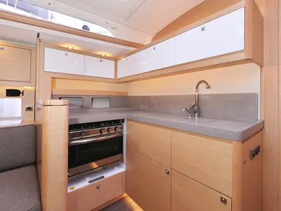 Galley of Stargate, a Dufour 470 sailboat at Općina Sukošan, Croatia