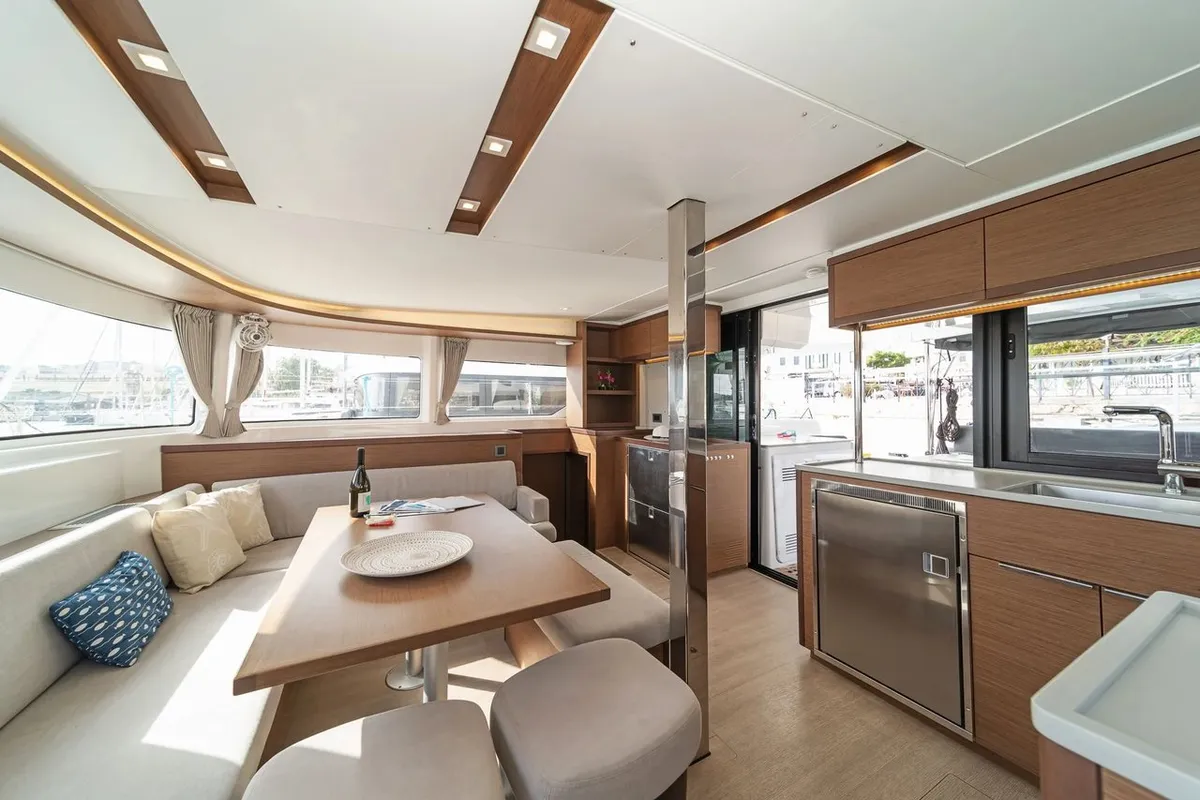 Galley of Lizz, a Lagoon 46 catamaran at Municipal Unit of Ellomenos, Greece