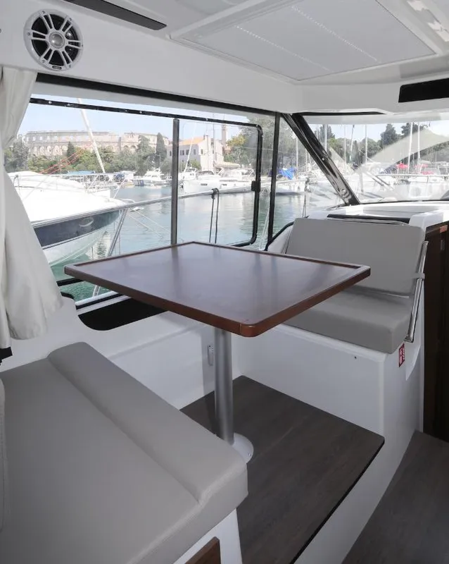 Salon of Wind, a Jeanneau Merry Fisher 895 motorboat at Dubrovnik, Croatia