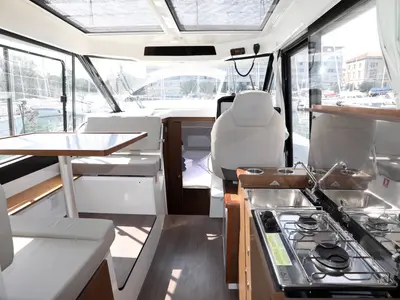 Galley of Wind, a Jeanneau Merry Fisher 895 motorboat at Dubrovnik, Croatia