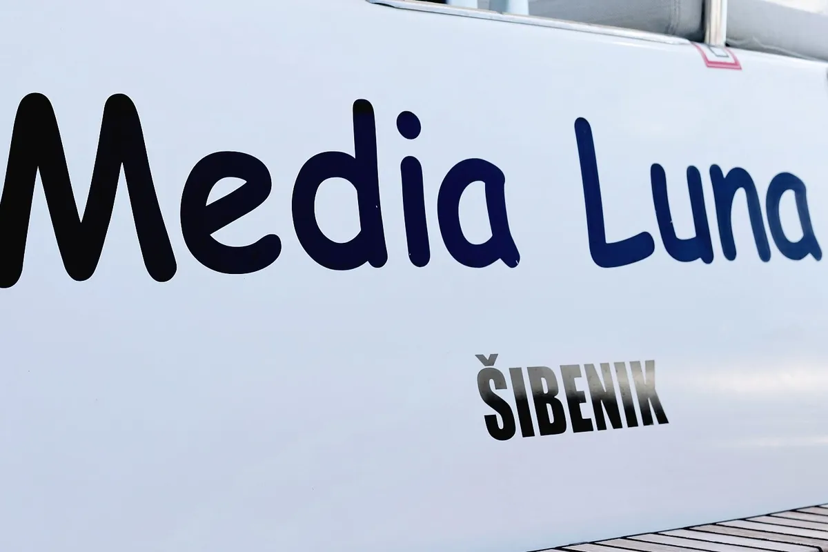 Media Luna, a Lagoon 42 catamaran at Općina Sukošan, Croatia