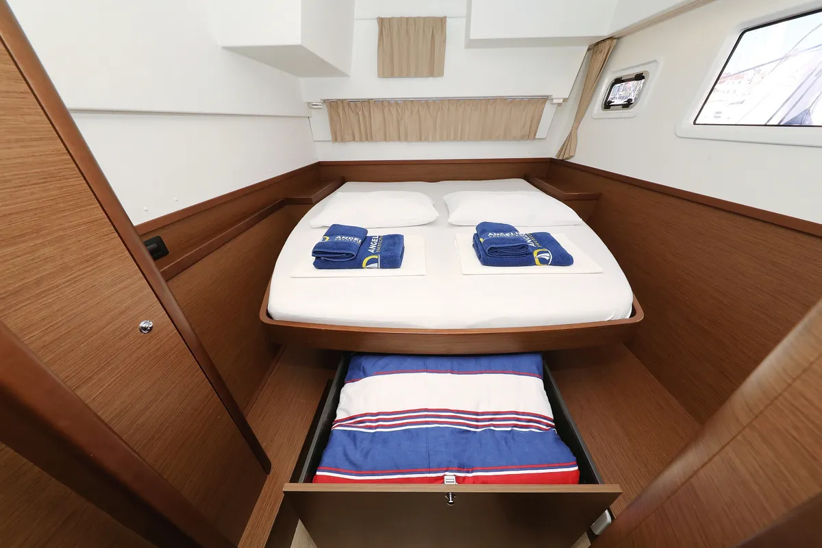 Cabin on Media Luna, a Lagoon 42 catamaran at Općina Sukošan, Croatia