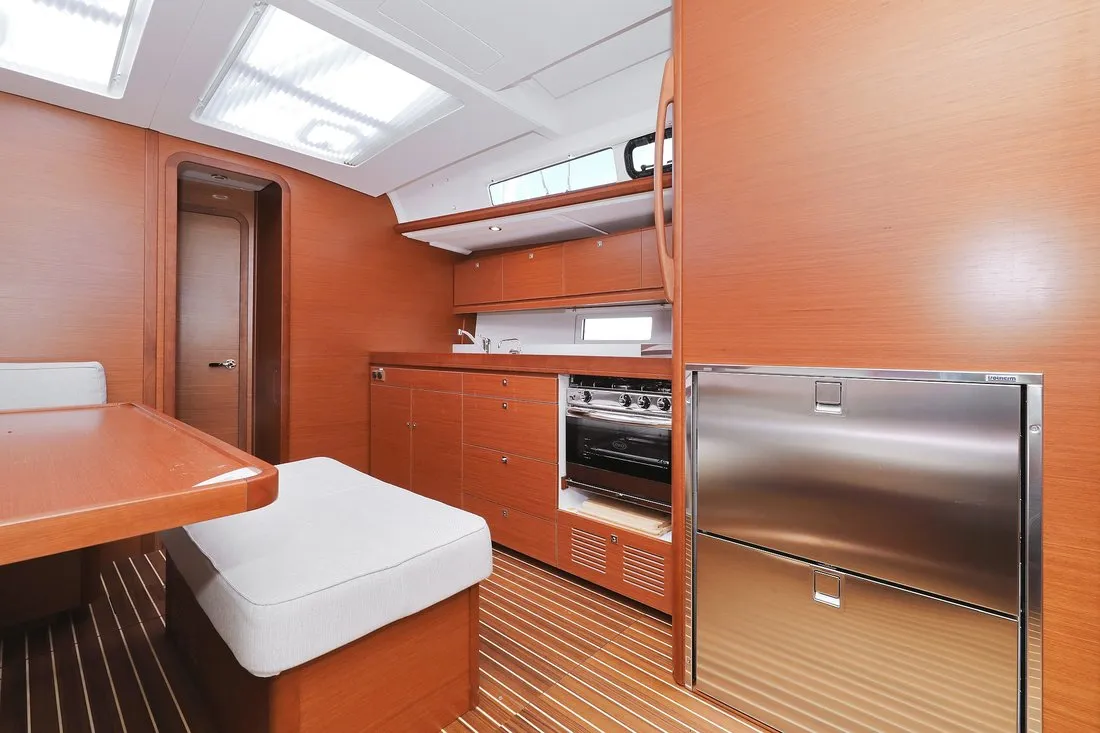 Galley of SunnyLife, a Dufour 460 GL sailboat at Biograd na Moru, Croatia