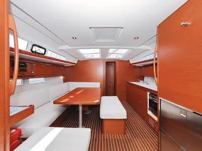 Salon of SunnyLife, a Dufour 460 GL sailboat at Biograd na Moru, Croatia