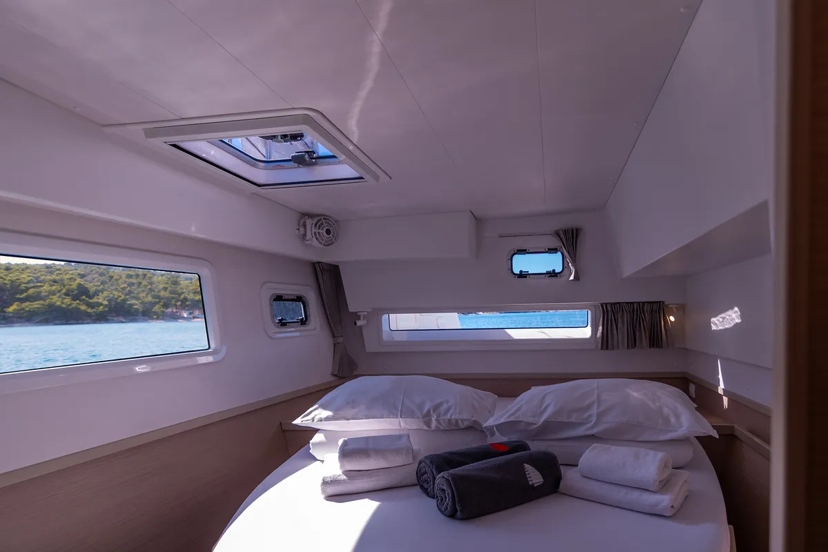 Cabin on Find Us, a Lagoon 42 OW catamaran at Grad Kaštela, Croatia