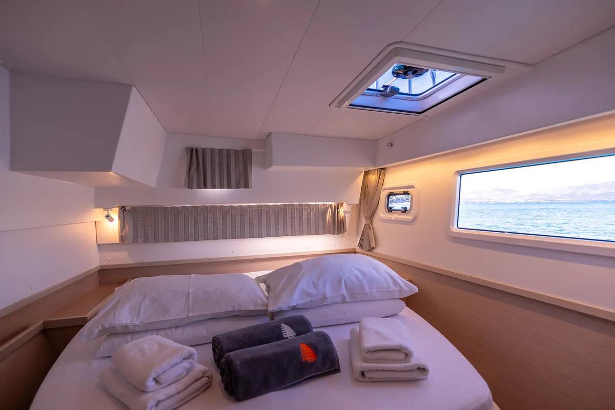 Cabin on Find Us, a Lagoon 42 OW catamaran at Grad Kaštela, Croatia