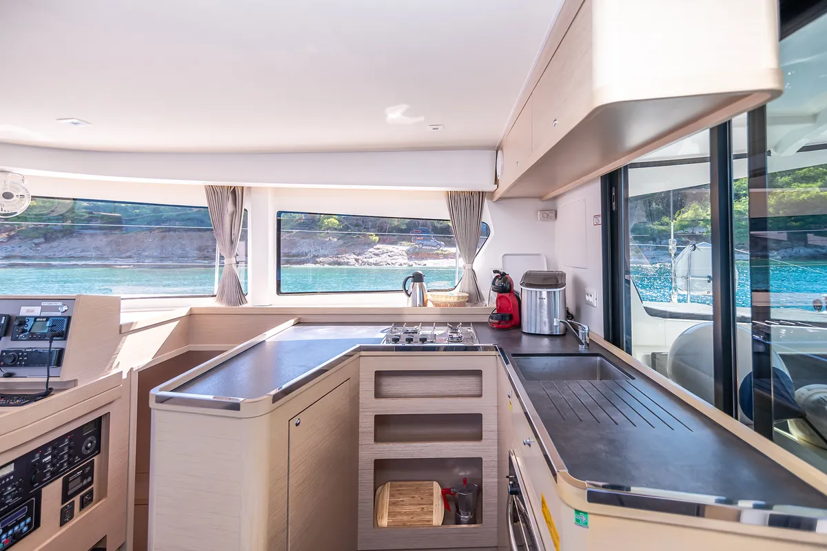 Galley of Find Us, a Lagoon 42 OW catamaran at Grad Kaštela, Croatia