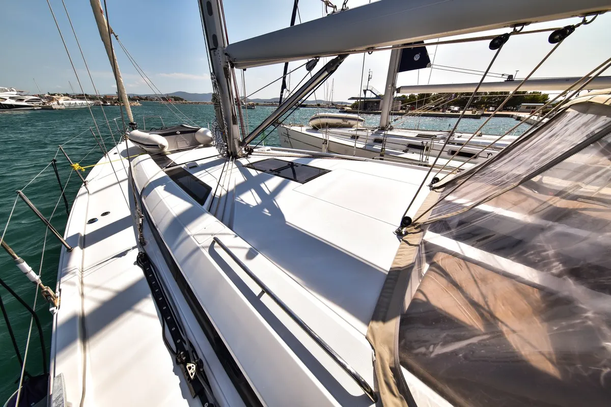 Exterior view of Dodo, a Beneteau Oceanis 51.1 OW sailboat at Općina Sukošan, Croatia