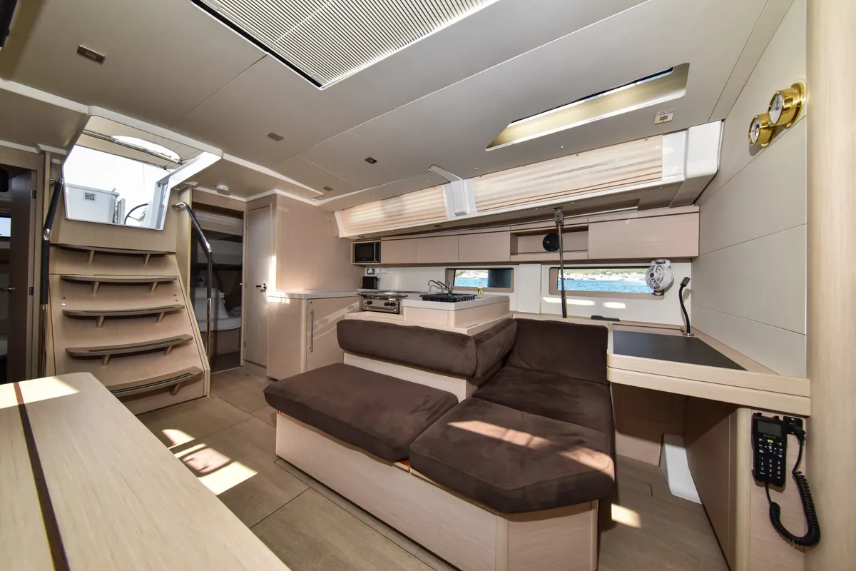Salon of Dodo, a Beneteau Oceanis 51.1 OW sailboat at Općina Sukošan, Croatia