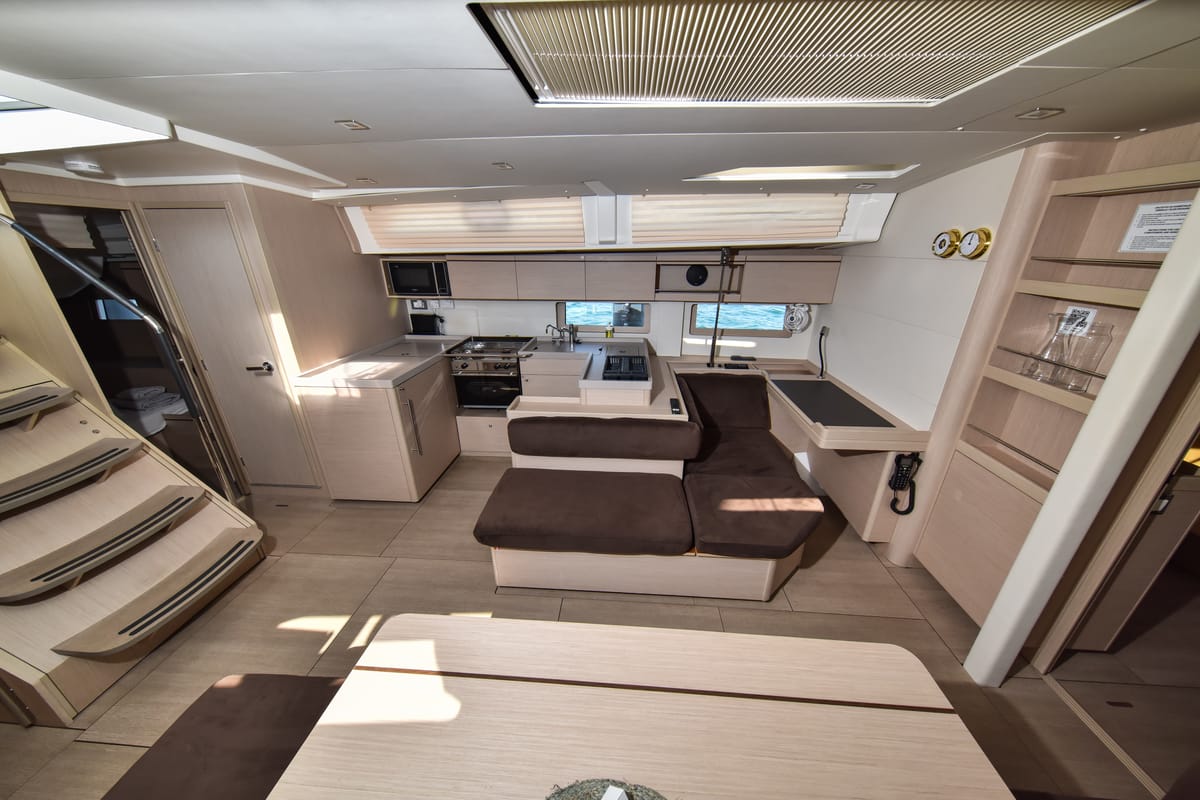 Salon of Dodo, a Beneteau Oceanis 51.1 OW sailboat at Općina Sukošan, Croatia