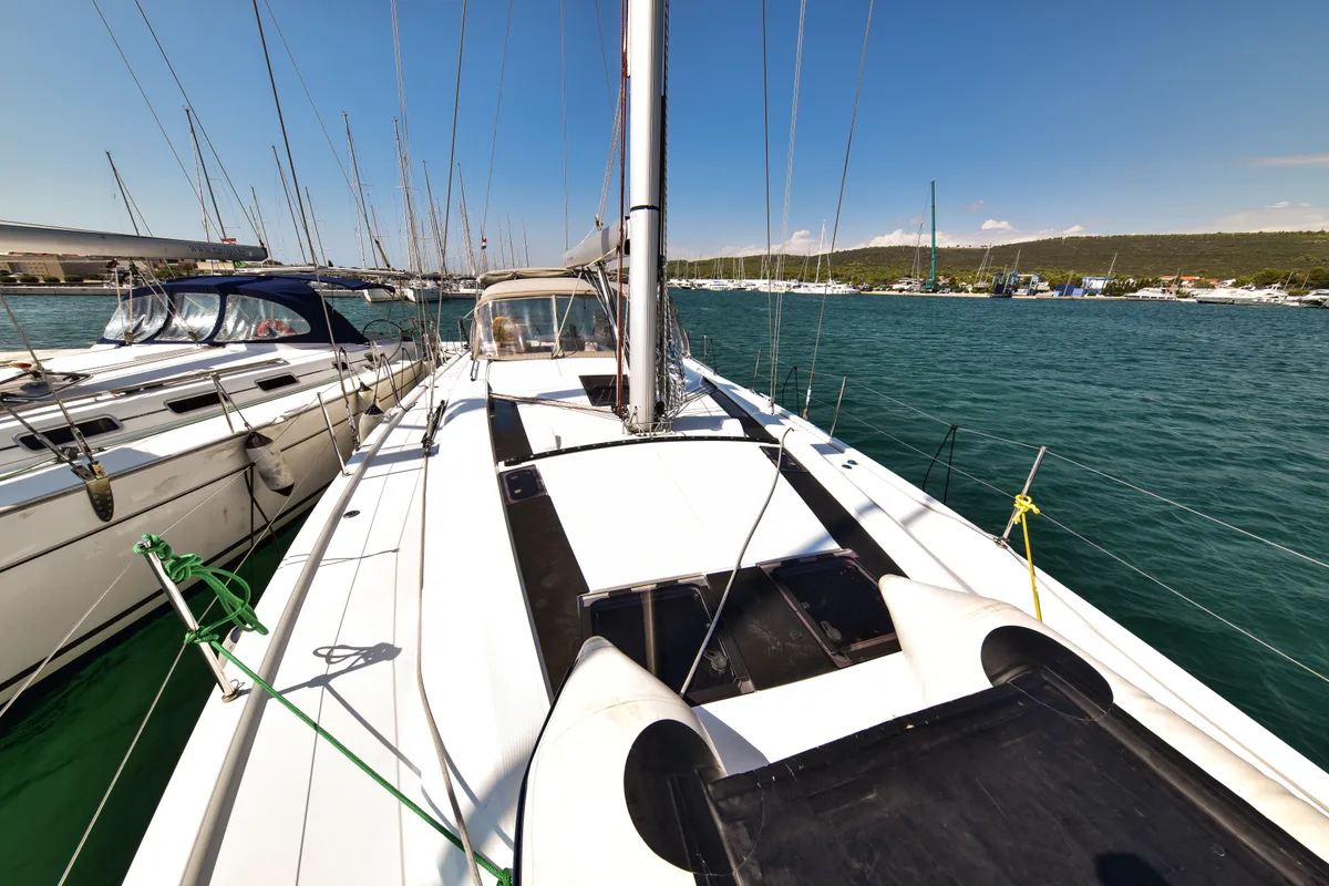Exterior view of Dodo, a Beneteau Oceanis 51.1 OW sailboat at Općina Sukošan, Croatia