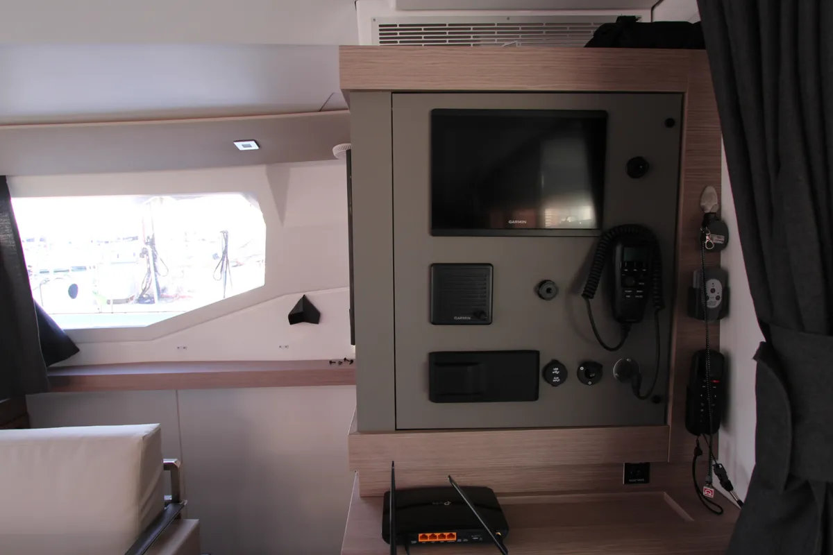 Sonrisa, a Fountaine Pajot Tanna 47 catamaran at Olbia, Italy