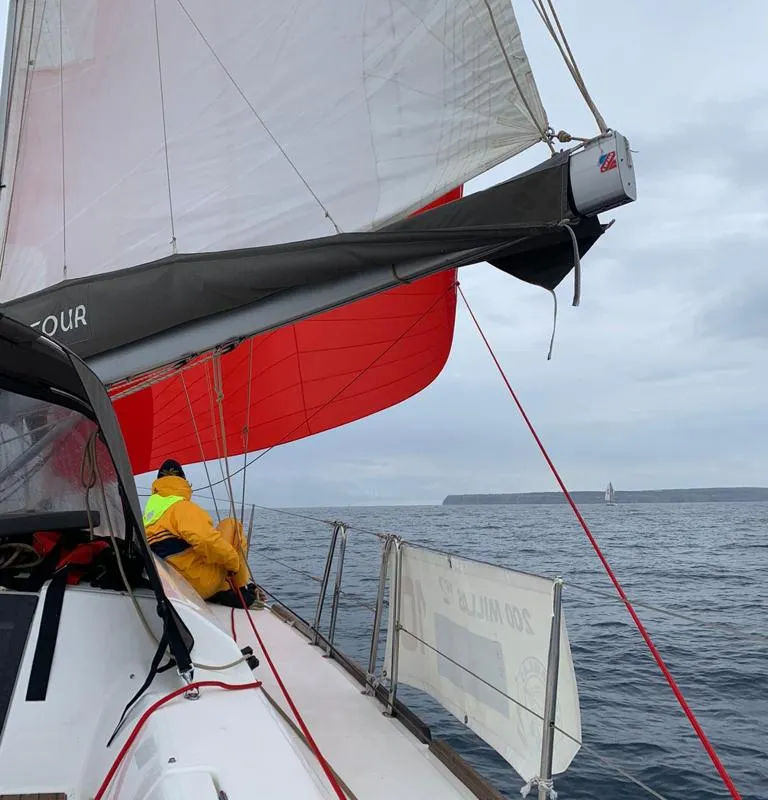 Exterior view of Fulham, a Dufour 460 Grand Large sailboat at Dénia, Spain