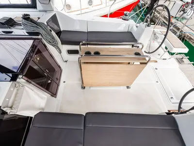 Deck of Elena, a Beneteau Oceanis 41.1 sailboat at Municipal Unit of Lefkada, Greece