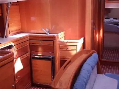 Galley of Sandra, a Bavaria 46 Cruiser sailboat at Municipal Unit of Lefkada, Greece