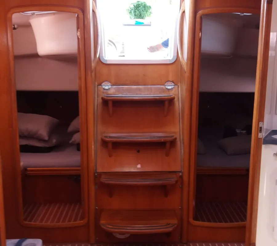Salon of Sandra, a Bavaria 46 Cruiser sailboat at Municipal Unit of Lefkada, Greece