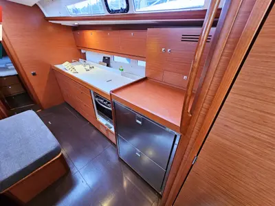 Galley of Ritmico, a Dufour 460 Grand Large sailboat at Municipal Unit of Ellomenos, Greece
