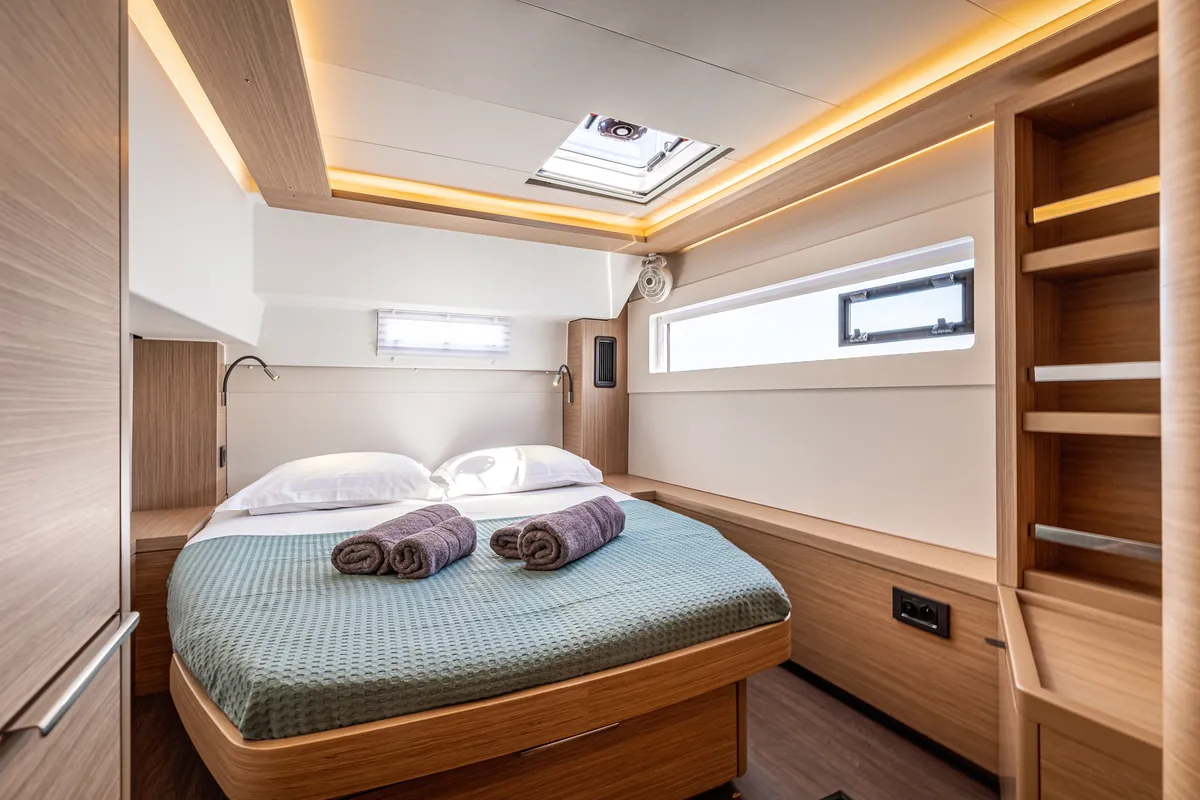 Cabin on Lagoon 46, a catamaran at Kranidi, Greece