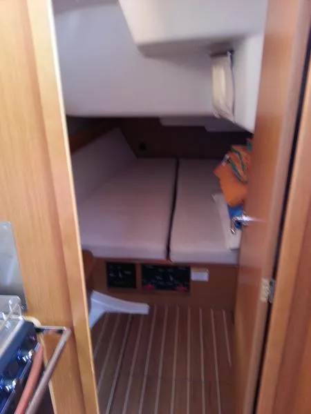 Cabin on Margot, a Jeanneau Sun Odyssey 42i Performance sailboat at Olbia, Italy