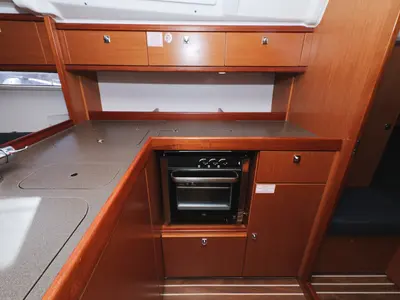Galley of Lupe, a Bavaria Cruiser 37 sailboat at Zadar, Croatia