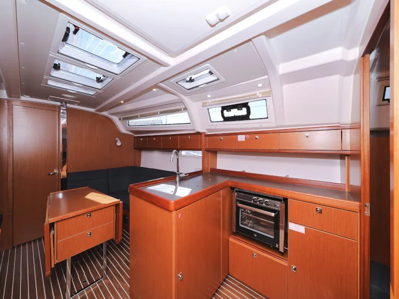 Galley of Lupe, a Bavaria Cruiser 37 sailboat at Zadar, Croatia