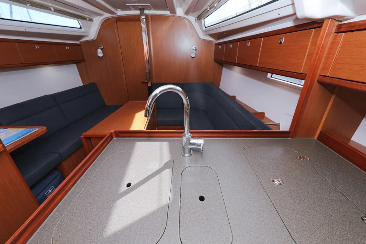 Galley of Lupe, a Bavaria Cruiser 37 sailboat at Zadar, Croatia