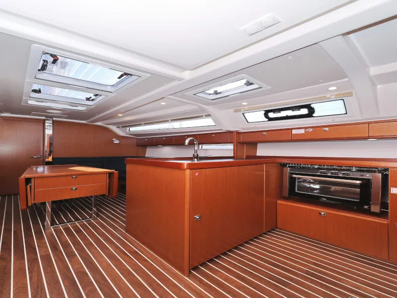Galley of Lupe, a Bavaria Cruiser 37 sailboat at Zadar, Croatia