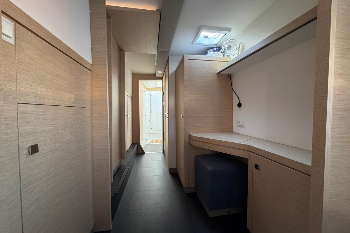 Cabin on Jumapi, a Fountaine Pajot Isla 40 catamaran at La Rochelle, France