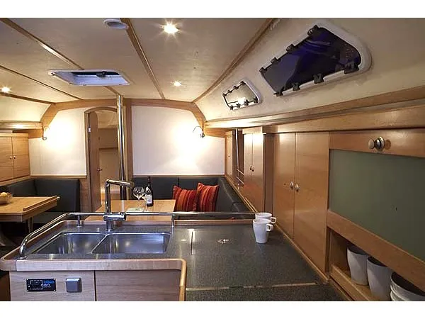 Galley of Sventola, a Hanse 370 sailboat at Piombino, Italy
