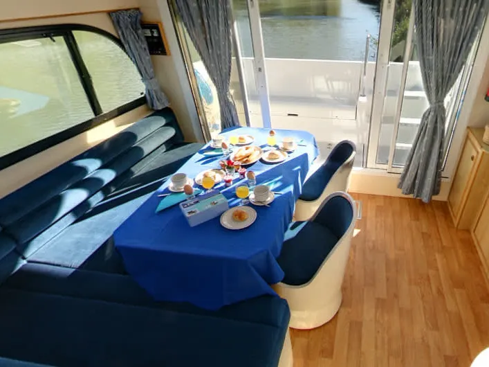 Salon of Caprice, a Cygnet Caprice motorboat at Nieuwpoort, Belgium