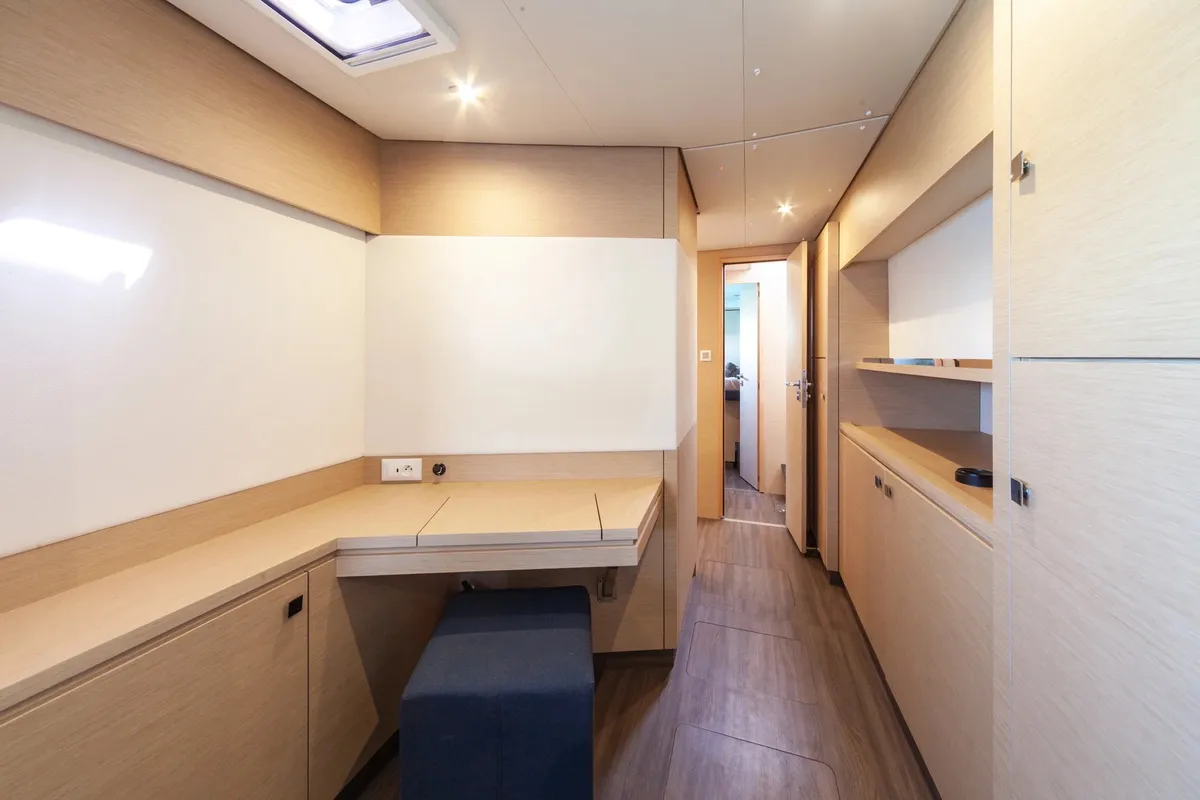 Alvin, a Fountaine Pajot Saba 50 catamaran at Capo d'Orlando, Italy