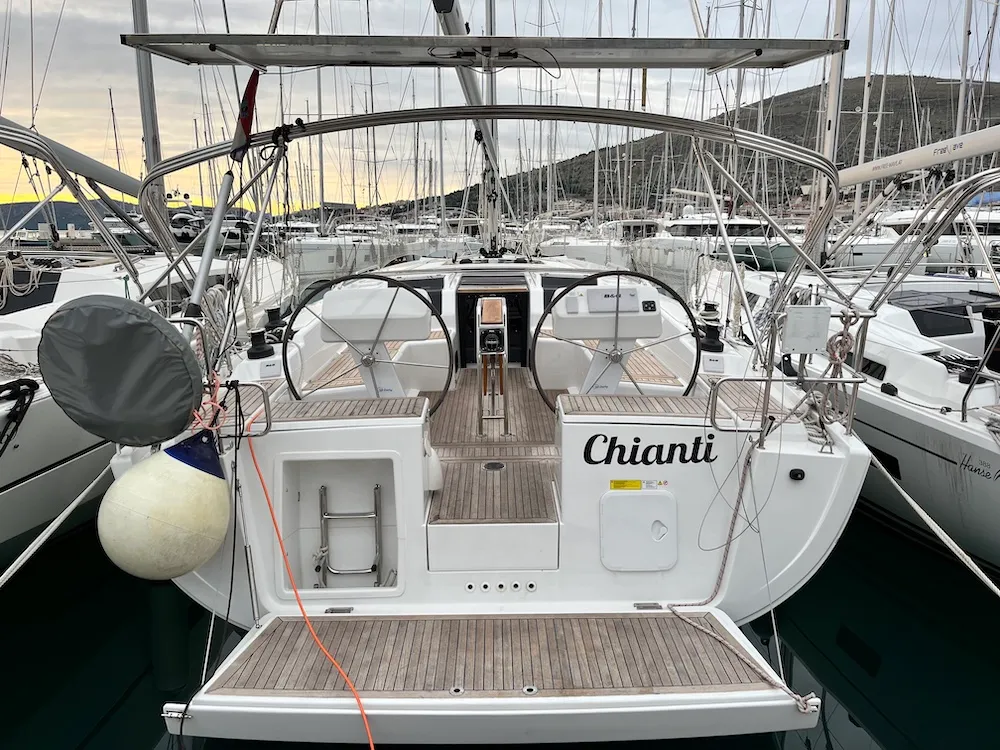 Chianti, a Hanse 458 sailboat at Seget Donji, Croatia