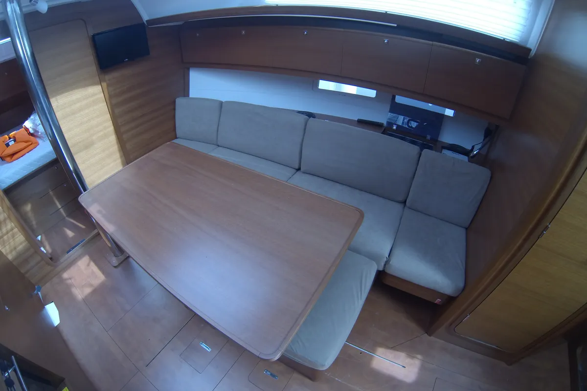 Salon of Gangaro, a Dufour 382 Grand Large sailboat at Općina Medulin, Croatia