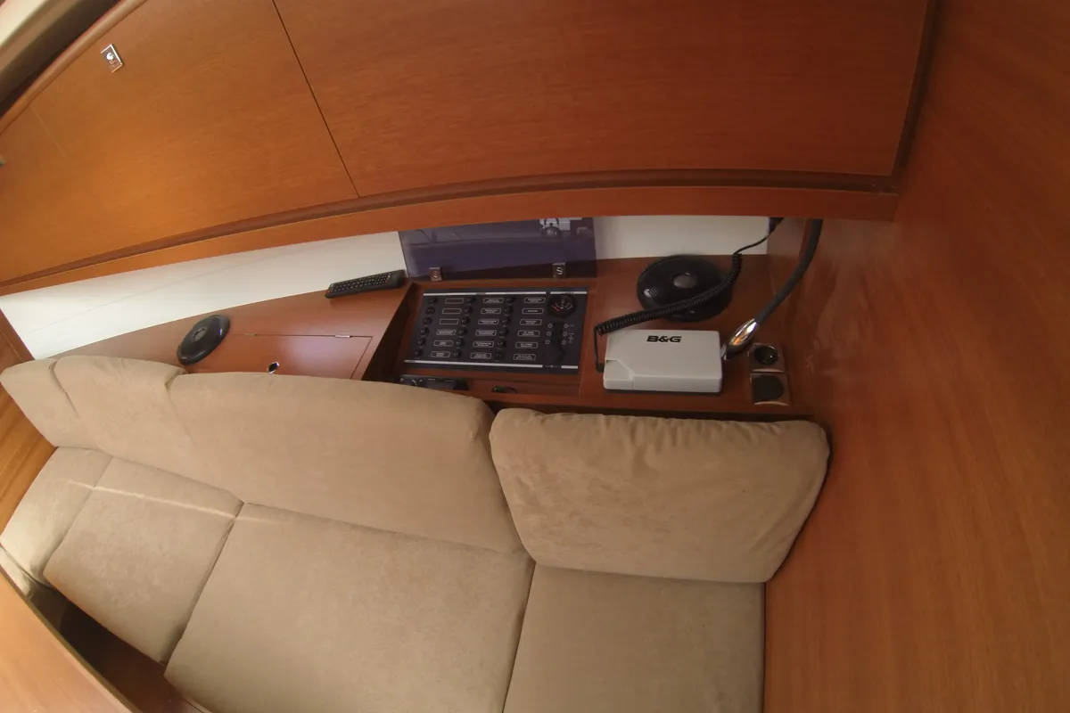 Salon of Gangaro, a Dufour 382 Grand Large sailboat at Općina Medulin, Croatia