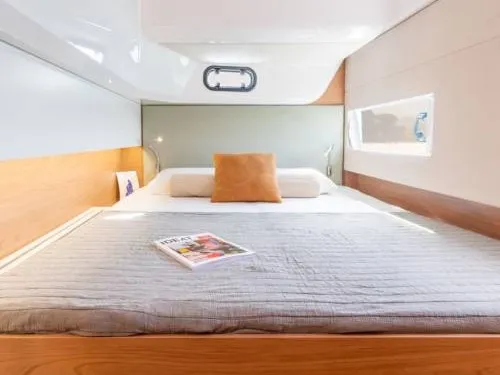 Cabin on Zen Flow, a Bali Catsmart catamaran at Figari/Golfo Aranci, Italy